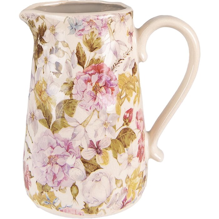 Clayre & Eef 6CE1559M Maceta decorativa 16x11x18 cm Rosa - Beige