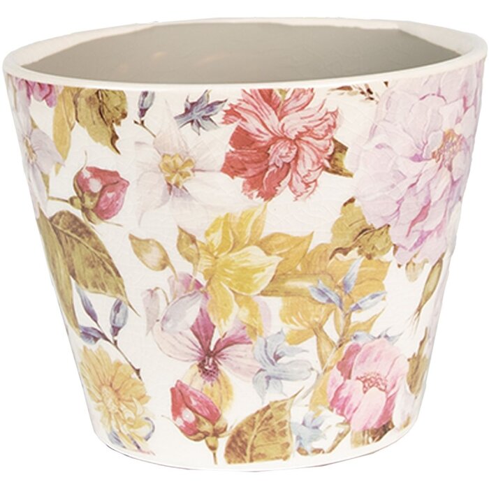 Clayre & Eef 6CE1562XS Maceta decorativa Ø 12x10 cm Rosa - Beige
