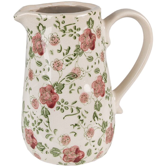Clayre & Eef 6CE1563M Maceta decorativa 16x11x18 cm Rosa - Beige