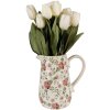 Clayre & Eef 6CE1563M Maceta decorativa 16x11x18 cm Rosa - Beige