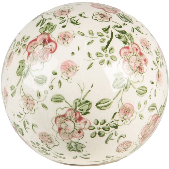Clayre & Eef 6CE1564S Bola decorativa Ø 9x8 cm Rosa - Beige