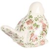 Clayre & Eef 6CE1567L Decoración Pájaro 19x11x14 cm Rosa - Beige