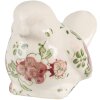 Clayre & Eef 6CE1567M Decoración Pájaro Cerámica Rosa Beige 10x6x7 cm