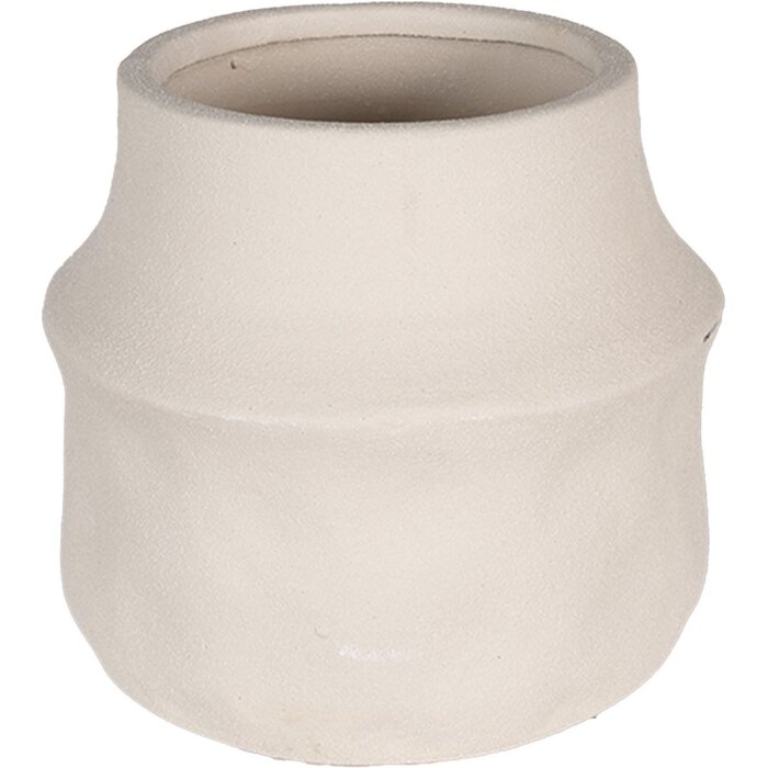 Clayre & Eef 6CE1568M Maceta decorativa Ø 15x13 cm Beige