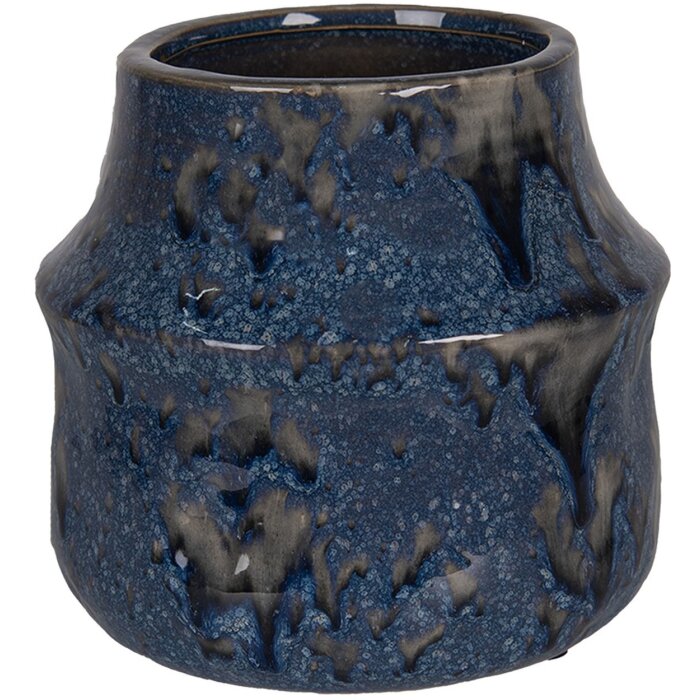 Clayre & Eef 6CE1573M Maceta decorativa Ø 15x13 cm Azul