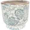 Clayre & Eef 6CE1574M Maceta decorativa Ø 17x15 cm Verde - Beige