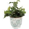 Clayre & Eef 6CE1574M Maceta decorativa Ø 17x15 cm Verde - Beige