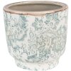 Clayre & Eef 6CE1574S Maceta decorativa Ø 15x14 cm Verde - Beige