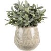 Clayre & Eef 6CE1577M Maceta decorativa Ø 14x13 cm Verde - Beige