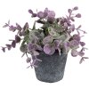 Clayre & Eef 6CE1579S Maceta decorativa Ø 8x7 cm Gris