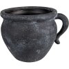 Clayre & Eef 6CE1580 Maceta Cerámica Gris 20x16x14 cm con Asa