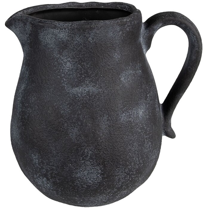 Clayre & Eef 6CE1581L Jarra Decoración Gris 20x16x20 cm Cerámica Aspecto Industrial