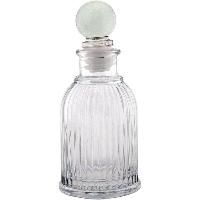 Clayre & Eef 6GL4052 Decoración Botella Vidrio Ø 6x13 cm Transparente