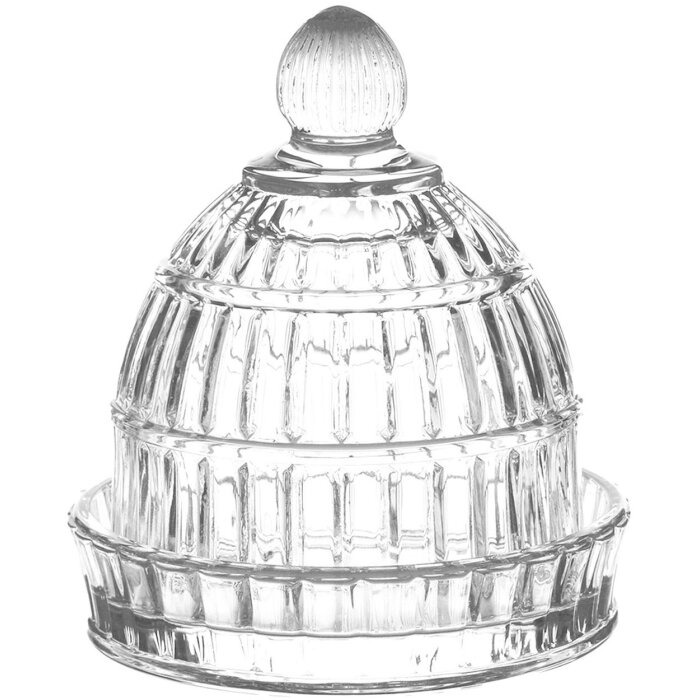 Clayre & Eef 6GL4218 Campana de vidrio Ø 9x10 cm Transparente Redonda
