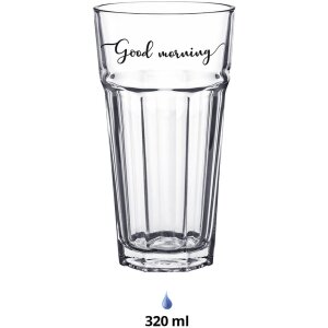 Clayre & Eef 6GL4372 Vaso Ø 8x15 cm - 320 ml Vaso de Agua