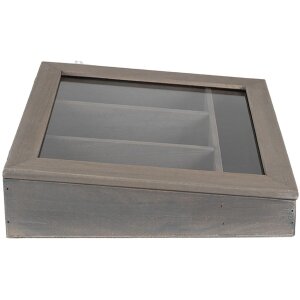 Clayre & Eef 6H1583G Cubertero 30x30x8 cm Gris Cuadrado