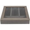 Clayre & Eef 6H1583G Cubertero 30x30x8 cm Gris Cuadrado