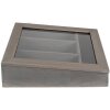 Clayre & Eef 6H1583G Cubertero 30x30x8 cm Gris Cuadrado
