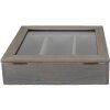Clayre & Eef 6H1583G Cubertero 30x30x8 cm Gris Cuadrado