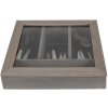 Clayre & Eef 6H1583G Cubertero 30x30x8 cm Gris Cuadrado