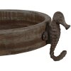 Clayre & Eef 6H2181 Cuenco decorativo Ø 33x13 cm Marrón - Gris Redondo
