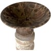 Clayre & Eef 6H2187 Candelero Ø 17x51 cm Blanco - Marrón