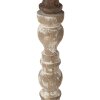 Clayre & Eef 6H2187 Candelero Ø 17x51 cm Blanco - Marrón