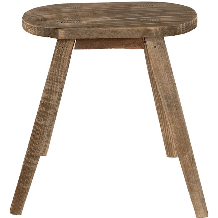 Clayre & Eef 6H2206 Mesa Jardinera 30x16x32 cm Oval Marrón
