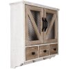 Clayre & Eef 6H2265 Armario 53x15x51 cm Blanco - Marrón Rectángulo