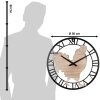 Clayre & Eef 6KL0786 Reloj de Pared Ø 50x4 cm - 1xAA Marrón - Negro