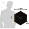 Clayre & Eef 6KL0791 Reloj de Pared 43x5x50 cm - 1xAA Negro - Marrón