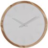 Clayre & Eef 6KL0794 Reloj de Pared Ø 50x4 cm - 1xAA Blanco - Marrón