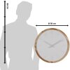 Clayre & Eef 6KL0794 Reloj de Pared Ø 50x4 cm - 1xAA Blanco - Marrón
