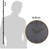 Clayre & Eef 6KL0795 Reloj de Pared Ø 45x4 cm - 1xAA Gris