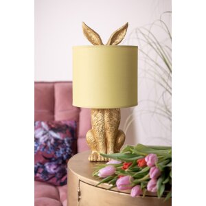 Clayre & Eef 6LMC0013GOY Lámpara de mesa Rabbit Oro Ø20x43cm E27 hasta 60W