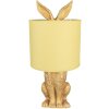 Clayre & Eef 6LMC0013GOY Lámpara de mesa Rabbit Oro Ø20x43cm E27 hasta 60W