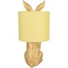 Clayre & Eef 6LMC0013GOY Lámpara de mesa Rabbit Oro Ø20x43cm E27 hasta 60W