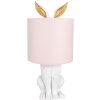 Clayre & Eef 6LMC0013WP Sobremesa Conejo Ø20x43 cm E27 60W Blanco Rosa