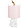 Clayre & Eef 6LMC0013WP Sobremesa Conejo Ø20x43 cm E27 60W Blanco Rosa