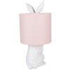 Clayre & Eef 6LMC0013WP Sobremesa Conejo Ø20x43 cm E27 60W Blanco Rosa