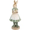 Clayre & Eef 6PR3569 Decoración Conejo 17x15x40 cm Verde Oro