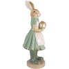 Clayre & Eef 6PR3569 Decoración Conejo 17x15x40 cm Verde Oro
