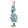 Clayre & Eef 6PR3605 Decoración Conejo 14x10x44 cm Turquesa