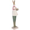 Clayre & Eef 6PR3610 Decoración Conejo 9x7x36 cm Beige - Verde