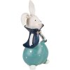Clayre & Eef 6PR3614 Decoración Conejo 9x8x21 cm Turquesa