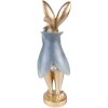 Clayre & Eef 6PR3627 Decoración Conejo 9x8x26 cm Color Dorado