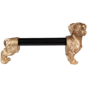 Clayre & Eef 6PR3637 Portarrollos de Cocina Perro Oro...