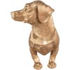 Clayre & Eef 6PR3637 Portarrollos de Cocina Perro Oro Negro 46x15x21 cm