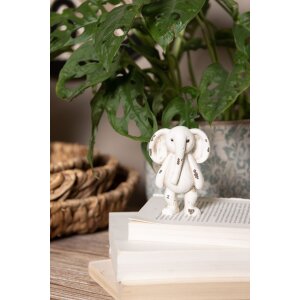 Clayre & Eef 6PR3640 Decoración Elefante 6x4x10 cm Beige - Marrón