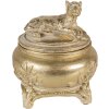 Clayre & Eef 6PR3729 Joyero Pantera Ø 13x14 cm Dorado